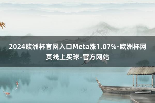 2024欧洲杯官网入口Meta涨1.07%-欧洲杯网页线上买球-官方网站