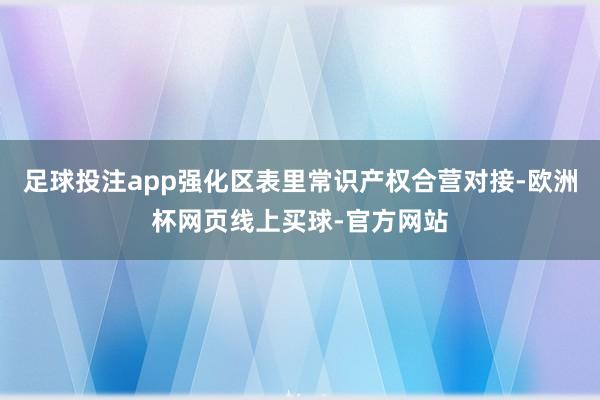 足球投注app强化区表里常识产权合营对接-欧洲杯网页线上买球-官方网站