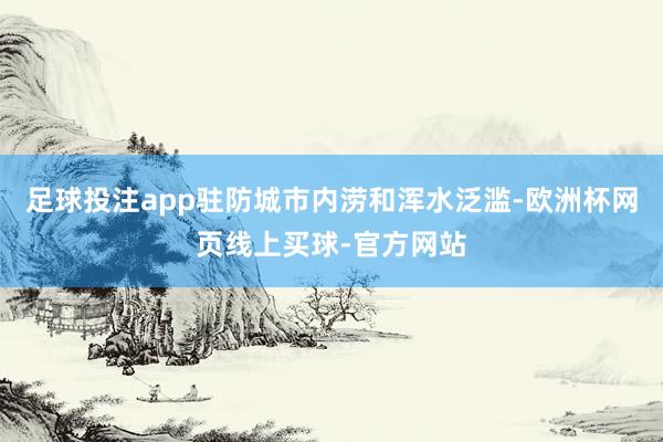 足球投注app驻防城市内涝和浑水泛滥-欧洲杯网页线上买球-官方网站
