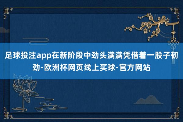 足球投注app在新阶段中劲头满满凭借着一股子韧劲-欧洲杯网页线上买球-官方网站