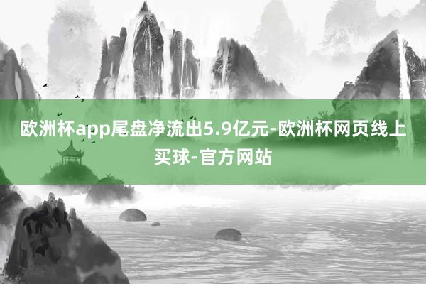欧洲杯app尾盘净流出5.9亿元-欧洲杯网页线上买球-官方网站