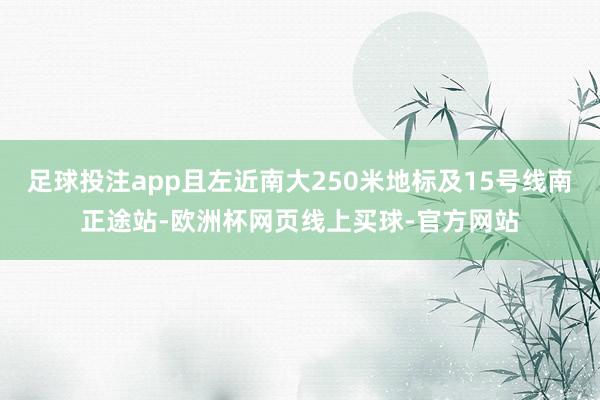 足球投注app且左近南大250米地标及15号线南正途站-欧洲